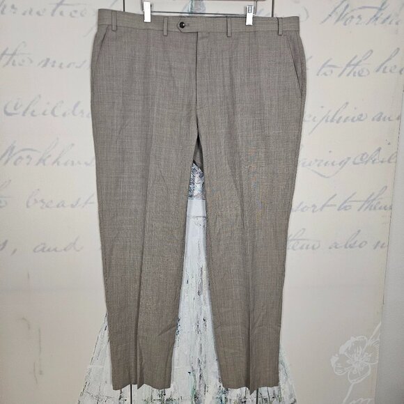 NWT Michael Kors Trousers Pants Classic Fit 42x32 Gray Flat Front - Picture 1 of 6